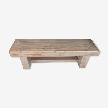 Light oak bench