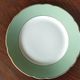 6 flat plates Villeroy & Boch Mettlach celadon green and vintage gold 1960s