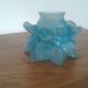 Abat jour verre bleu, forme  fleur