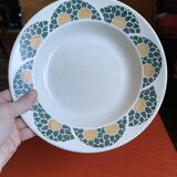 Lot of 8 Givors plates in antique earthenware.