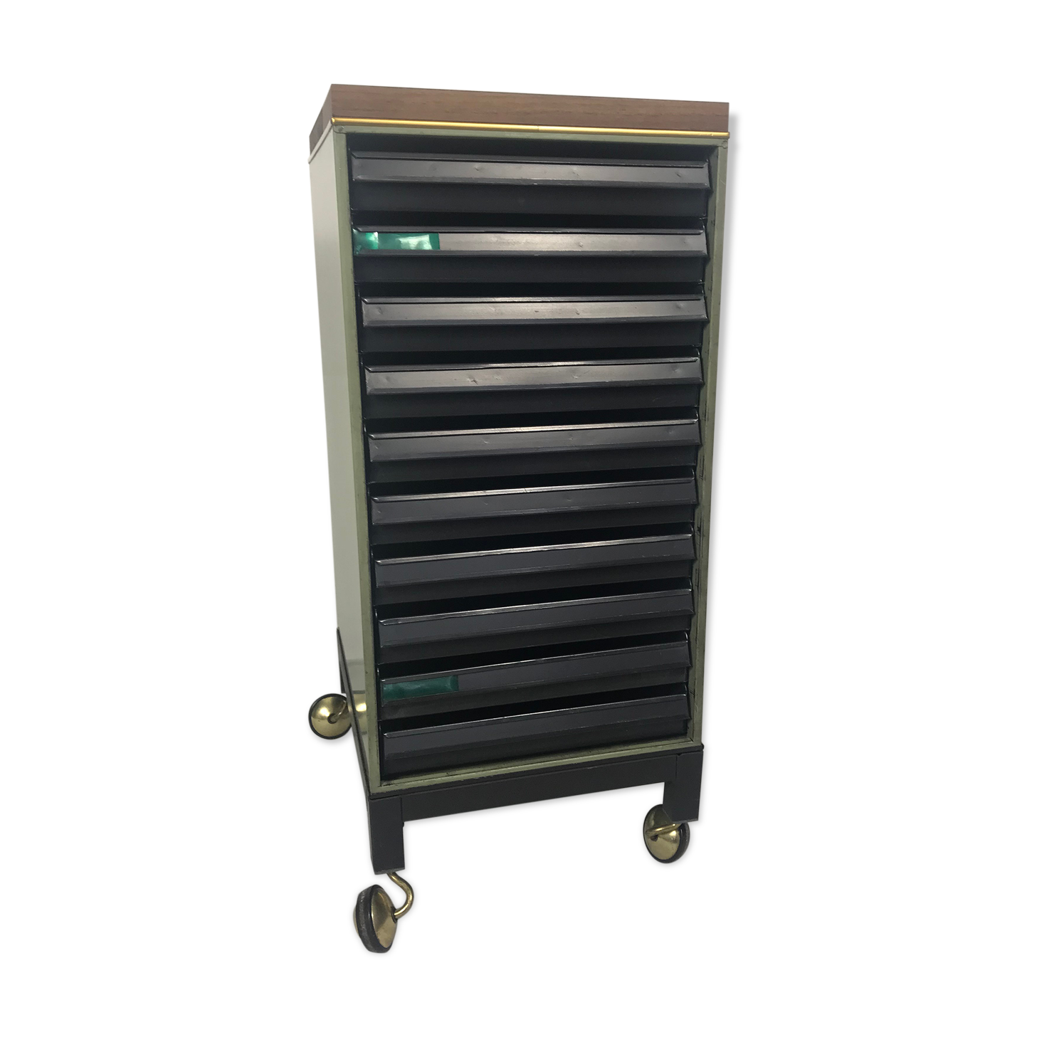 Metal filing cabinet with drawers