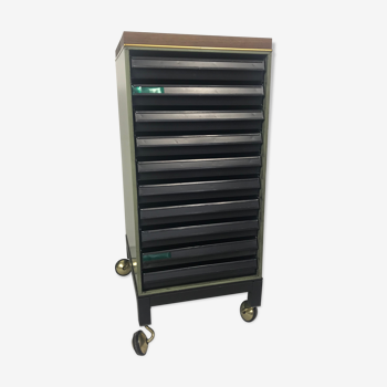 Metal filing cabinet with drawers