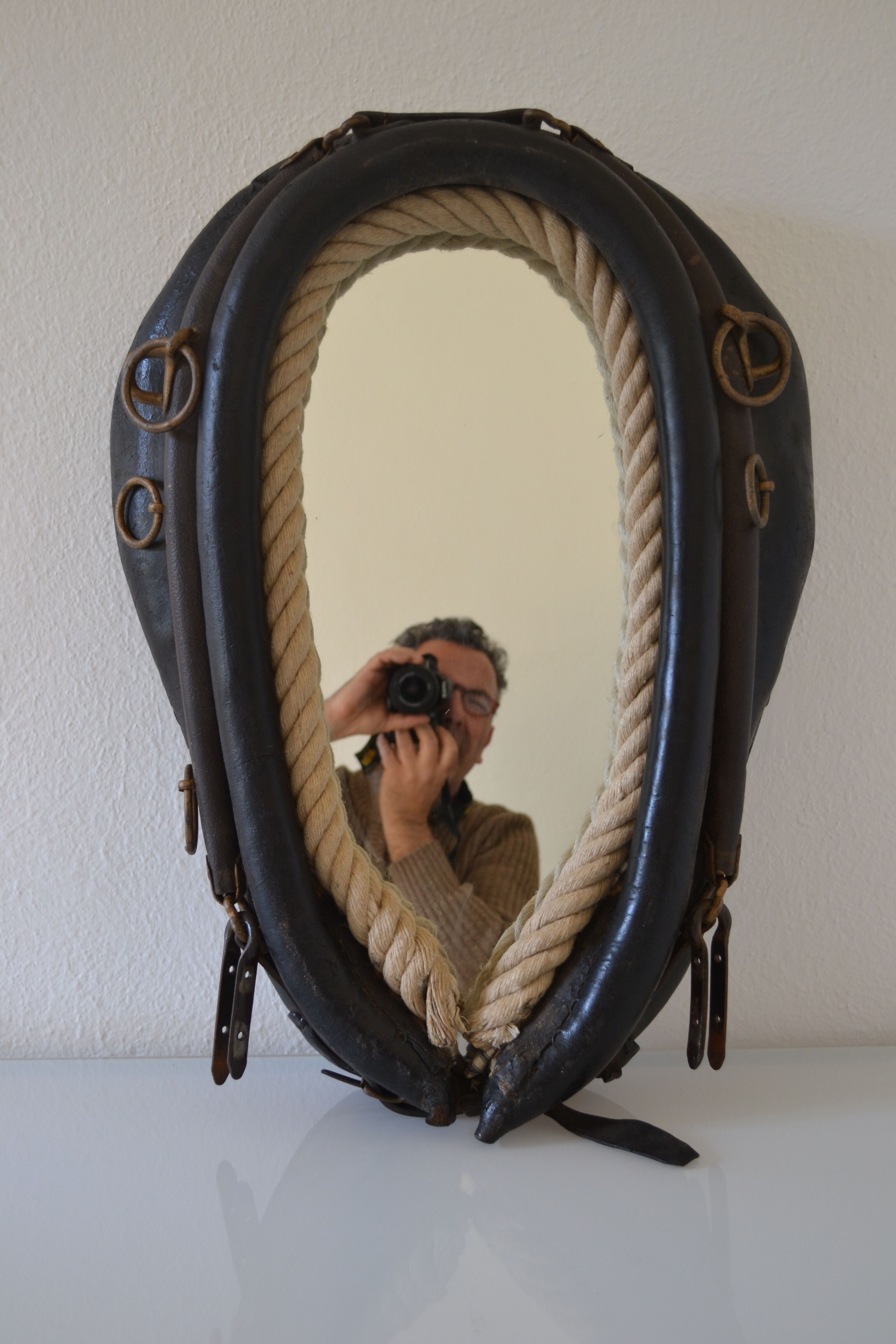 Brutalist mirror horse collar