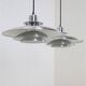Set of 2 Belid pendant lamps / Danish modern design / aluminium / 1980s / Primus