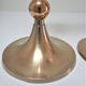 Pair of Scandinavian candlesticks brass vintage steel
