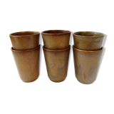 Lot de 6 verres en grès Digoin