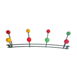 Coat rack 8 patères colors 50s - Good condition