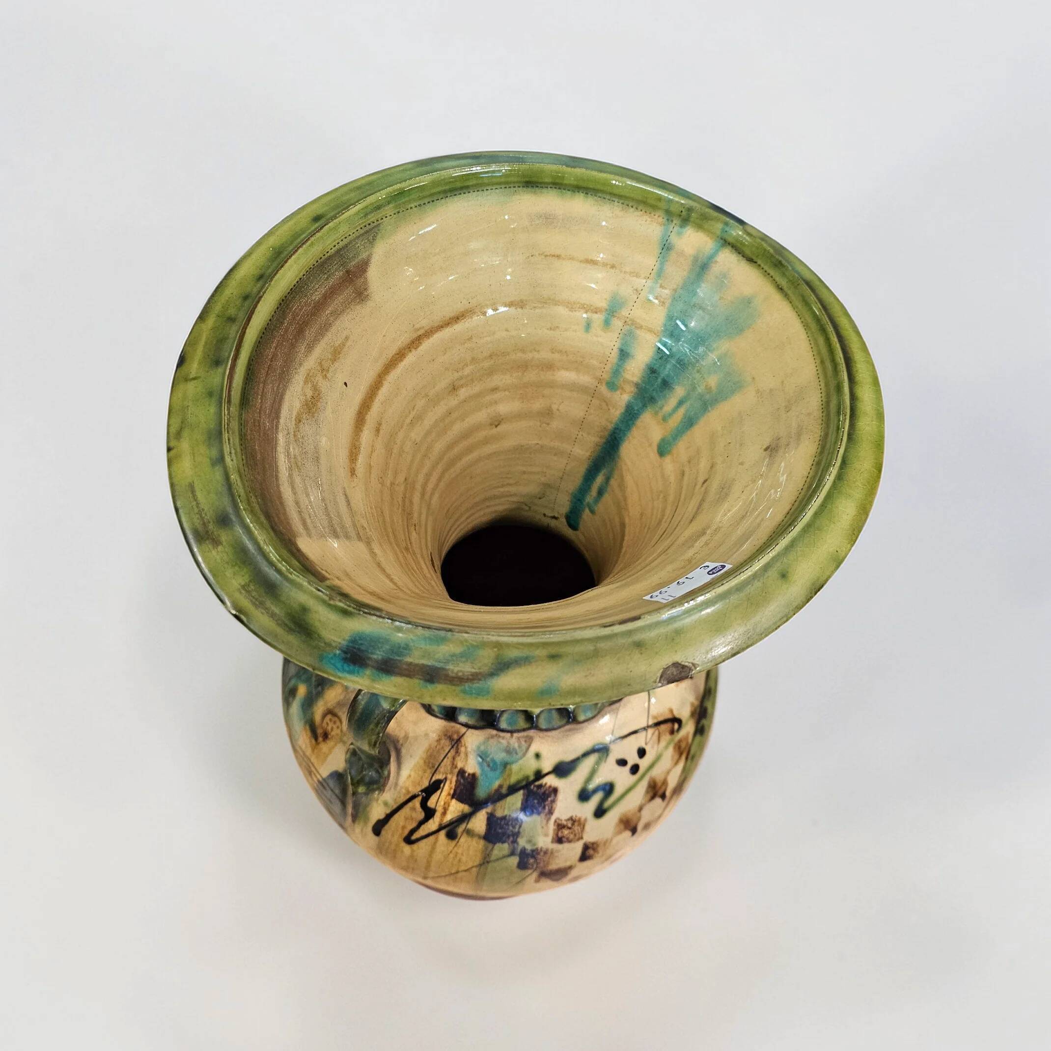 Large ceramic vase signed / Niek '94 / Niek Hoogland / 54 cm