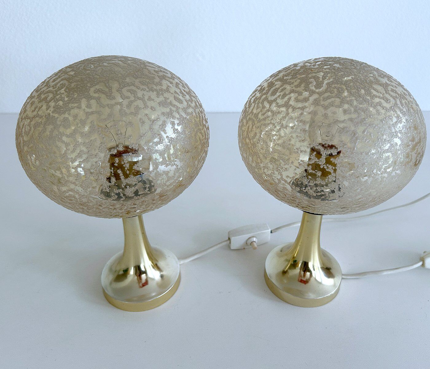 Pair Vintage Space Age table lamps, 1970s,