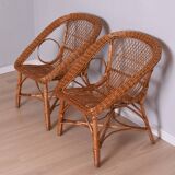 Paire de fauteuils années 1980