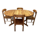 Table and chairs, pine, 1960s.