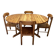 Table and chairs, pine, 1960s.