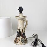 Pair of Bouffioulx sandstone candle lamps signed Dubois - 1970s