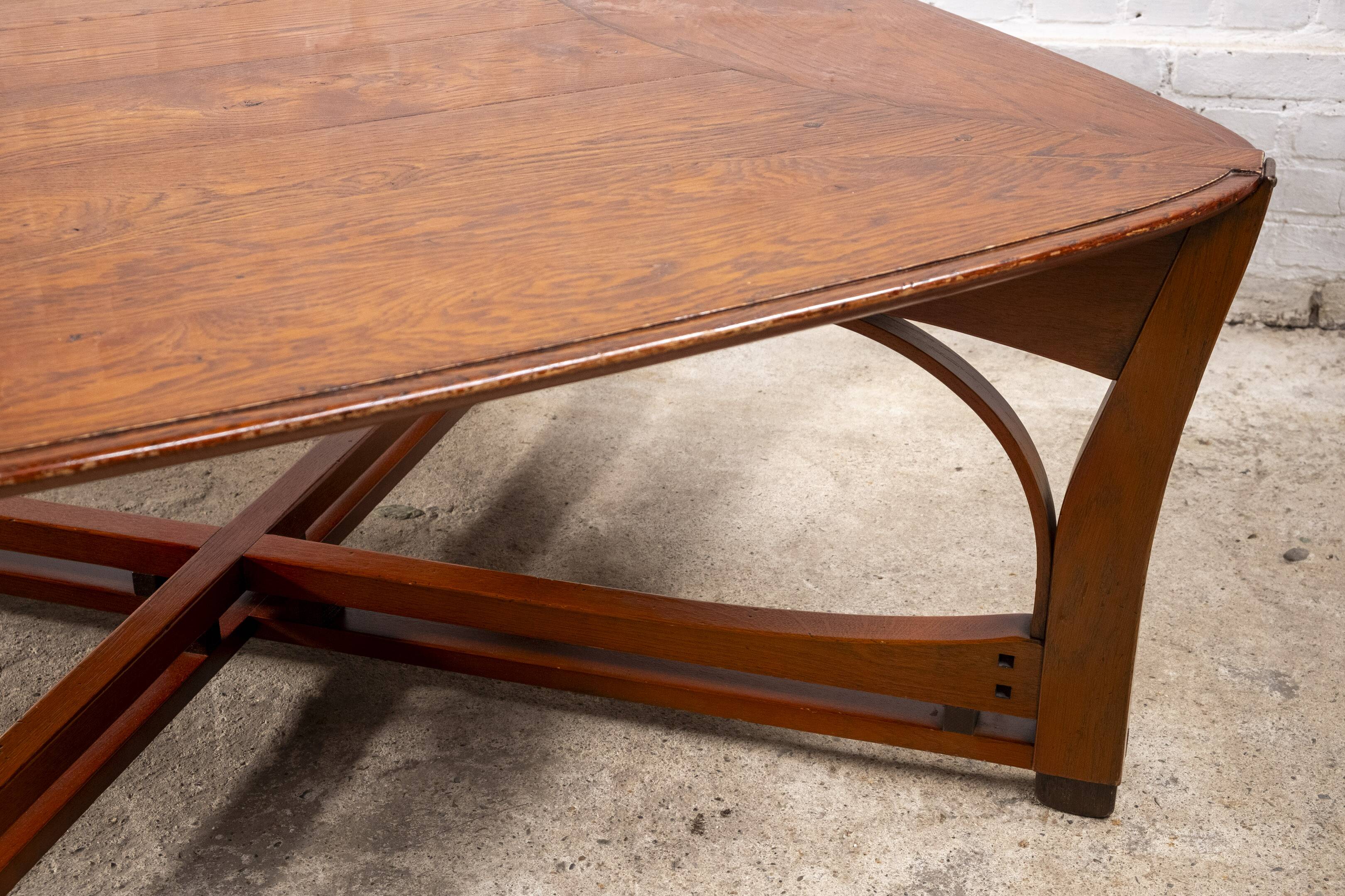 Frits Schuitema Jugendstil Coffee Table in Oak, 1980s