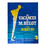 Movie poster "Les Vacances de Monsieur Hulot" Jacques Tati 120x160cm 70's