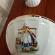 Set 6 bowls cow creamer semi porcelain old