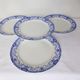 4 vintage dessert plates from the Boch Frères La Louvière model Dina 210357