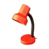 80s red metal articulated desk lamp Height: 280mm