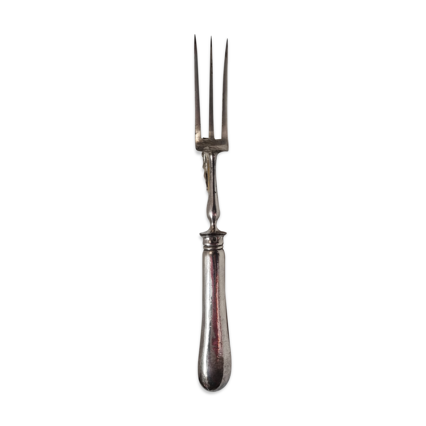 Solid silver meat fork, early twentieth century
