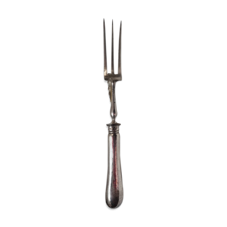 Solid silver meat fork, early twentieth century