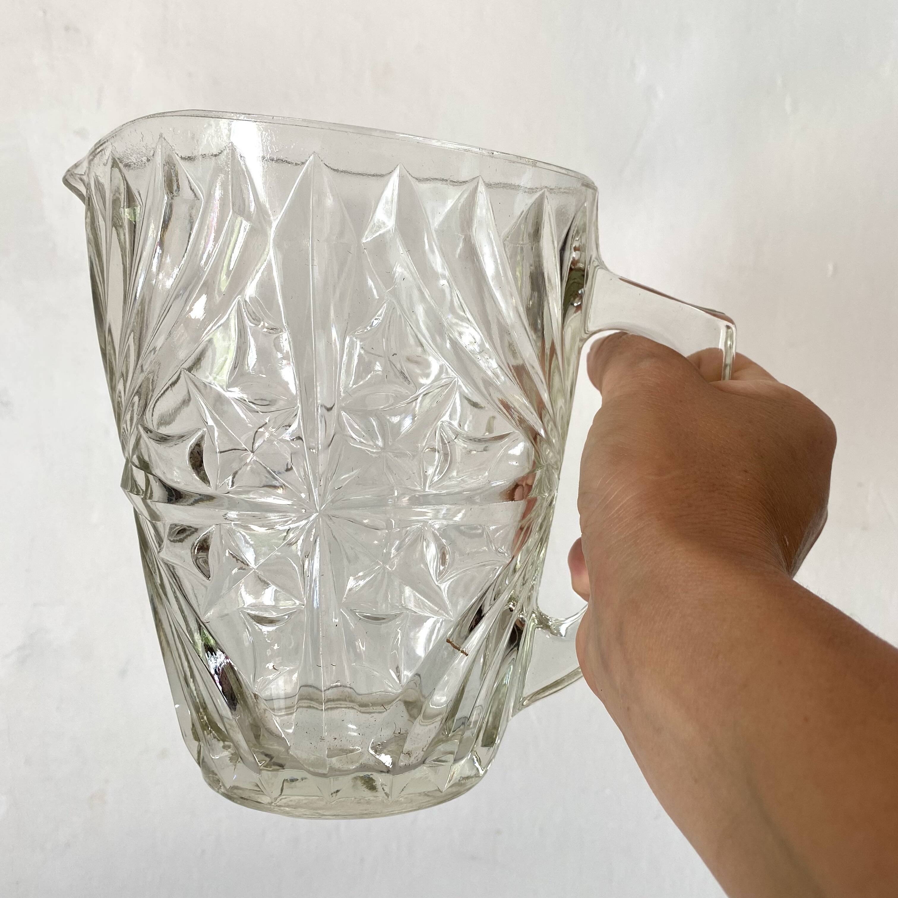 Italy pressed glass pitcher