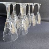 Liquor glasses (12) - art deco - cut and blown crystal