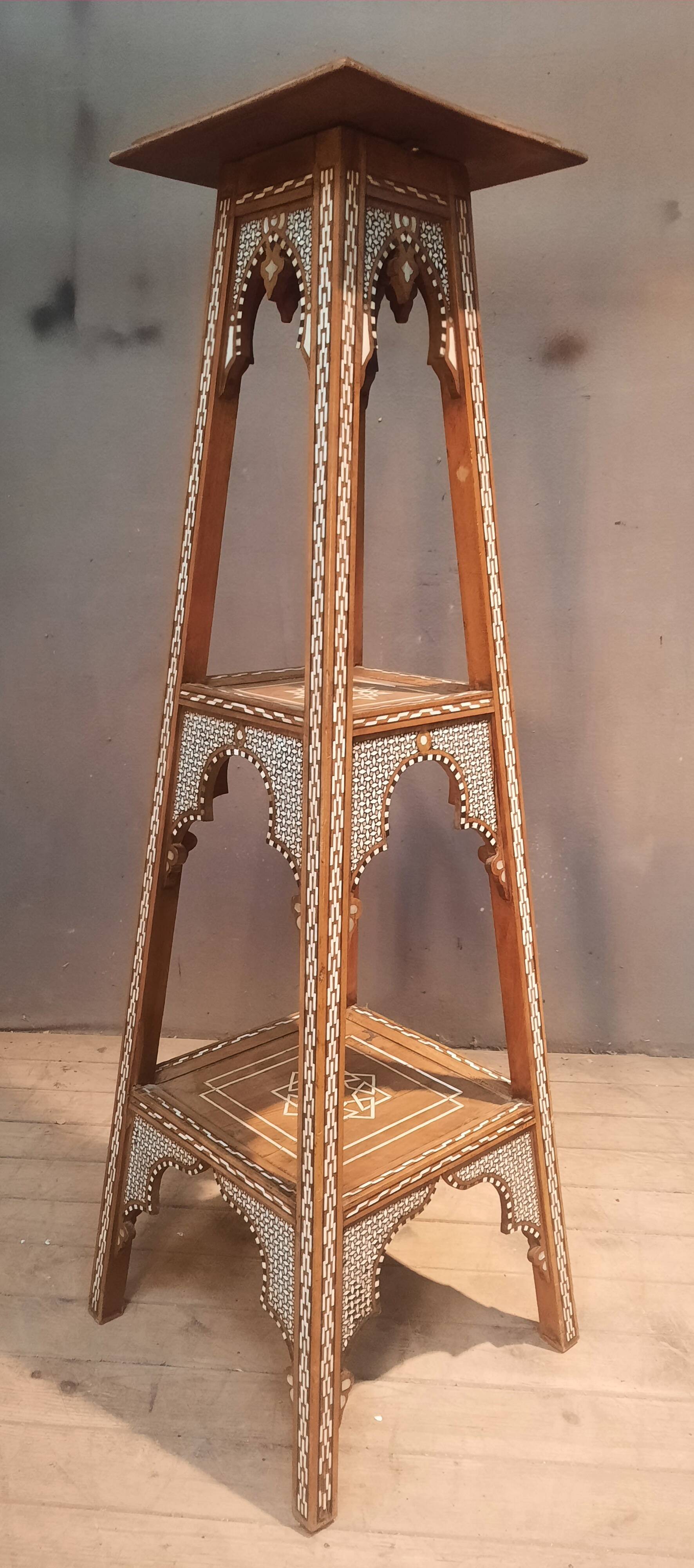 Eastern wooden and mother-of-pearl seat