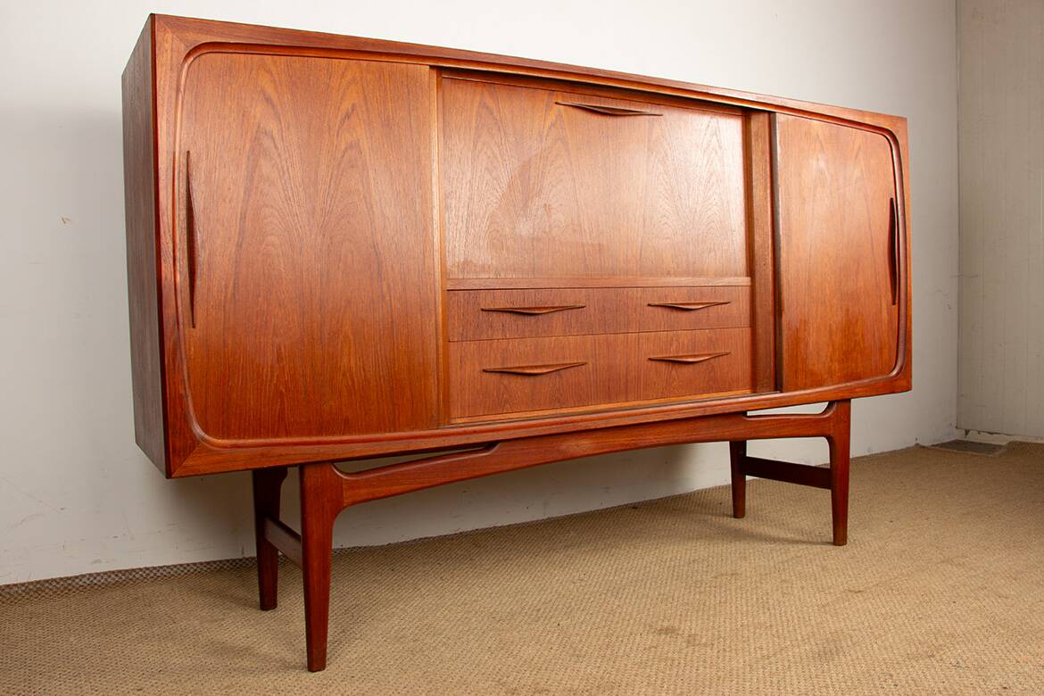 Sideboard, Danish teak Highboard, Ærthoj Jensen and Mølholm Herning 1960