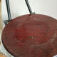 Old wooden chair and seated metal and round back