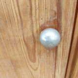 Vintage wooden buffet with a marble top.