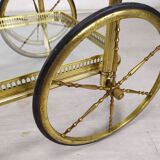 Vintage brass bar trolley service