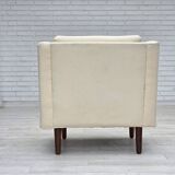 1970s, Danish loungechair, furniture wool, teak wood legs.