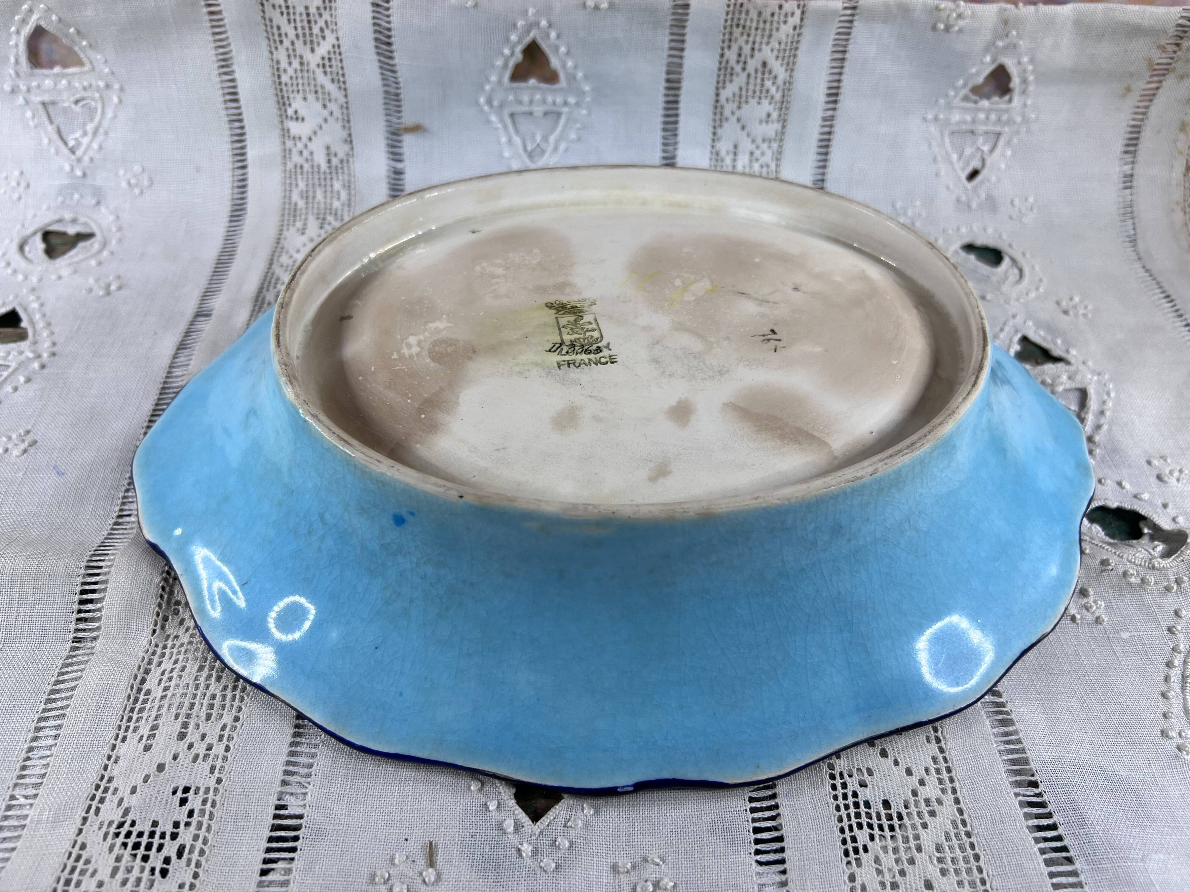 Decorative bowl in Longwy enamels