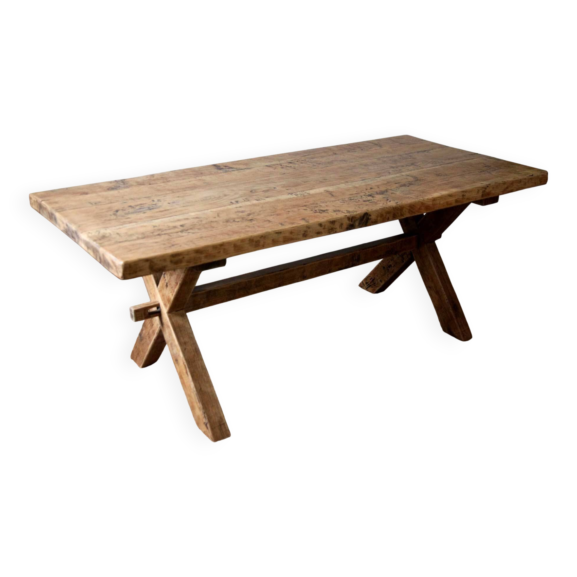 Solid wood farmhouse table