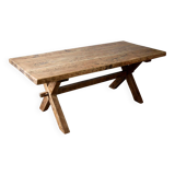 Solid wood farmhouse table