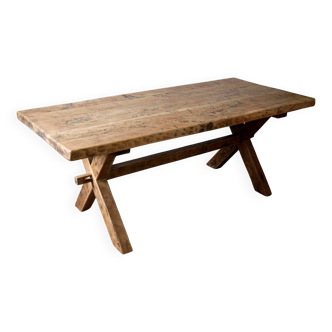Solid wood farmhouse table