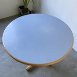 80s round beech table