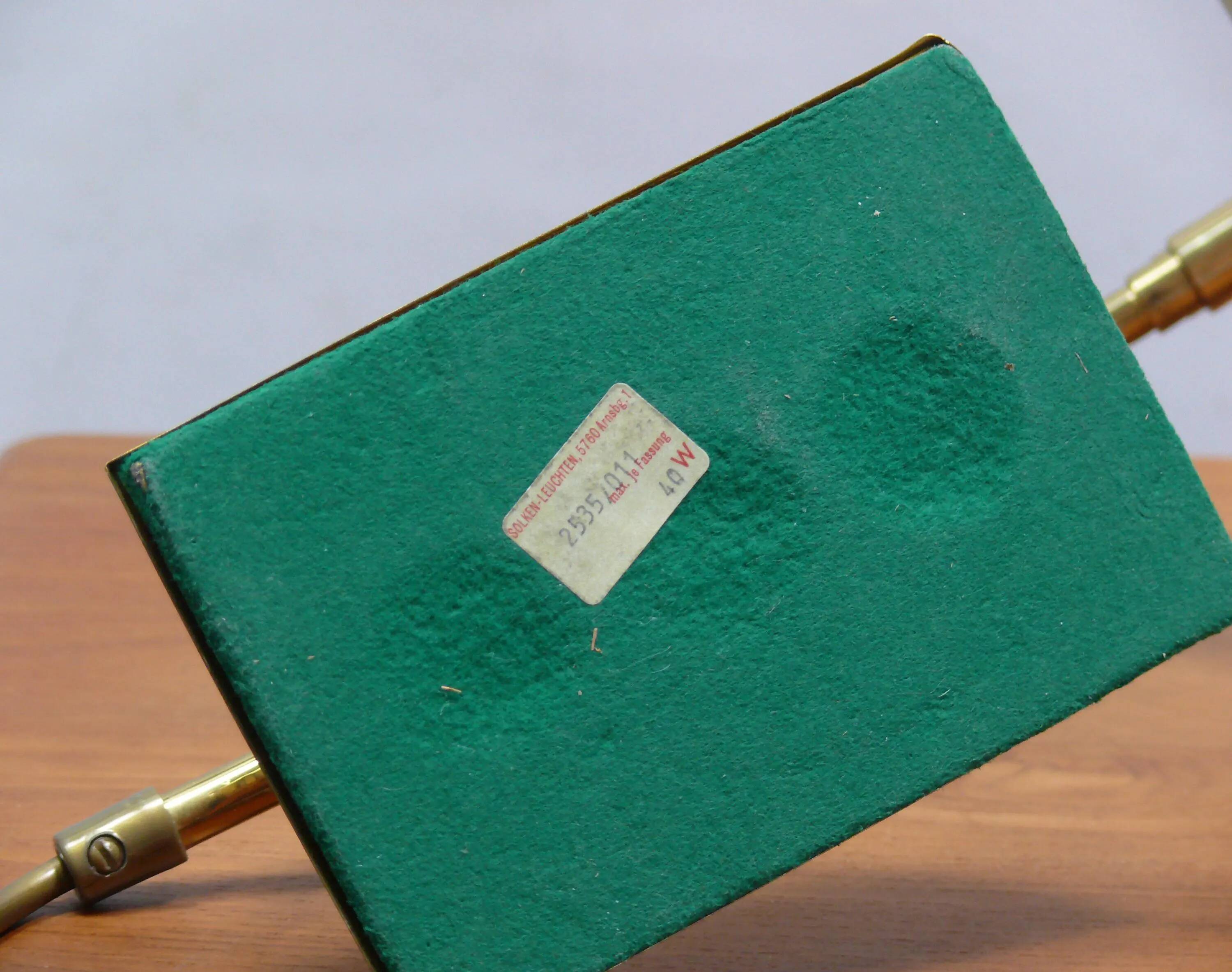 Lampe de piano en laiton, Sölken, années 1970
