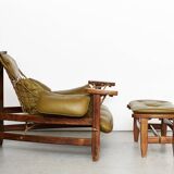 Jean Gillon "Jangada" Lounge Chair & Ottoman for Italma Wood Art, 1968