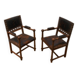 Paire de fauteuils style Henri II