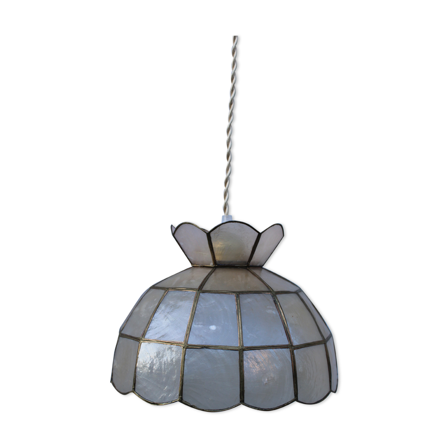 Hanging in mother-of-pearl and brass