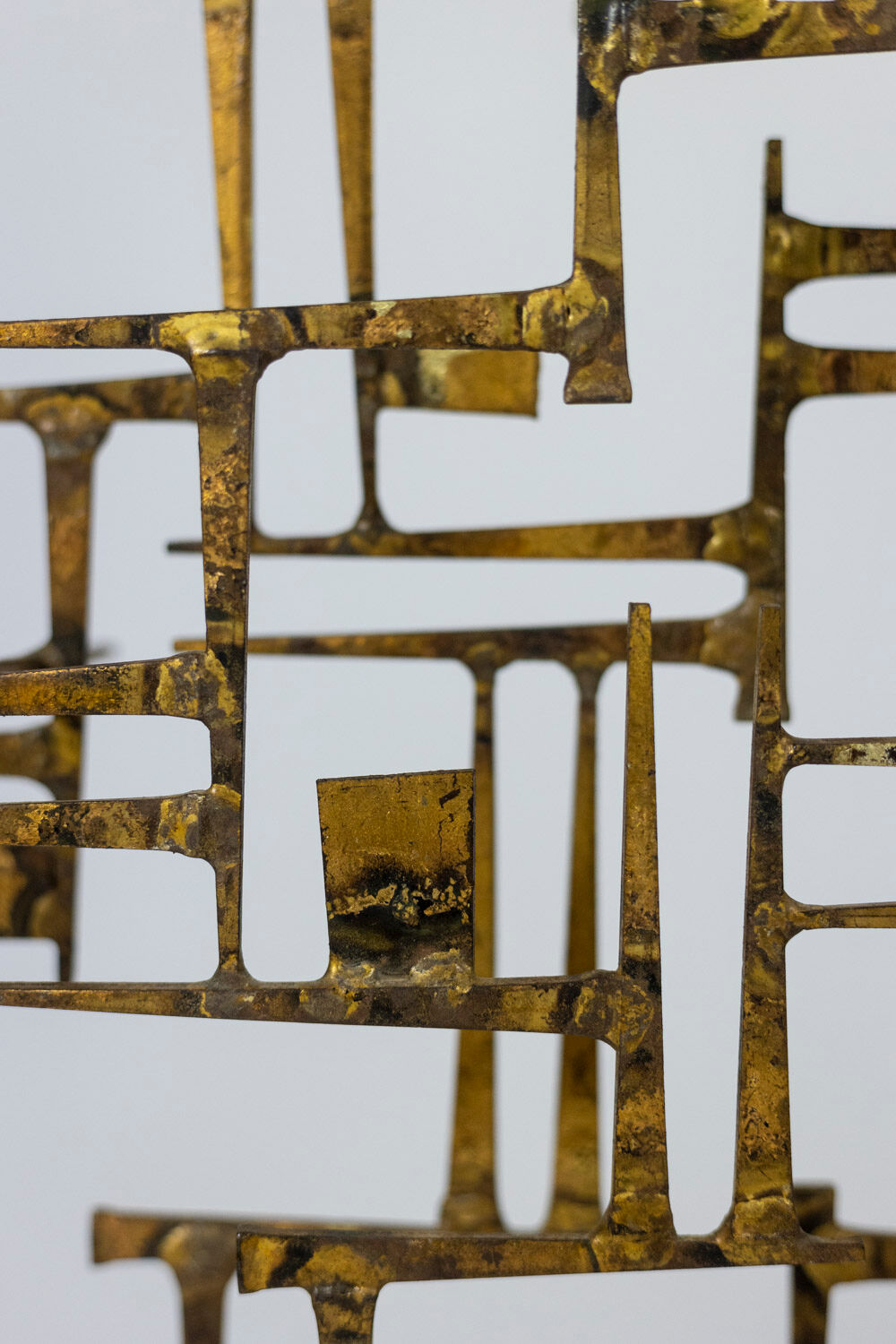Sculpture en fer doré, William Bowie, année 1968