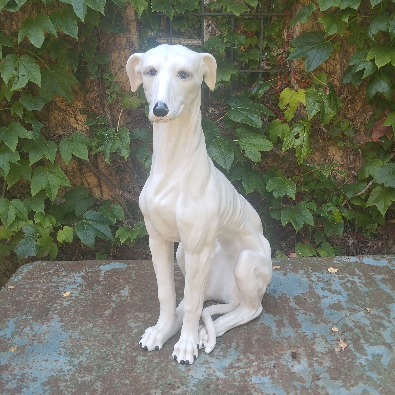 Life-size ceramic greyhound dog Italy