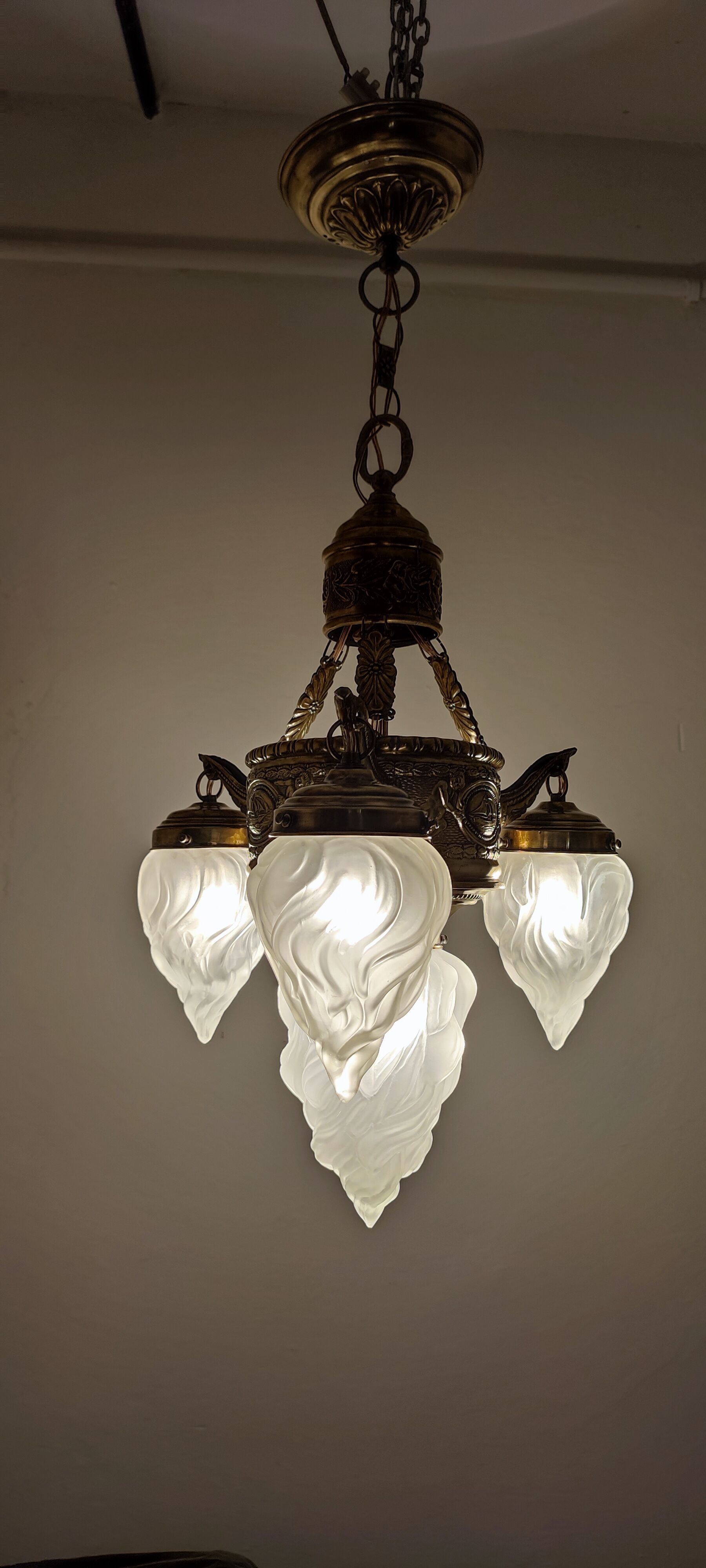 Ceiling lamp of Catalan Modernism. Barcelona Spain,1930s.