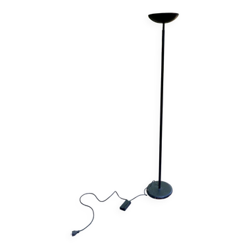 Lampadaire halogène vintage noir coupole