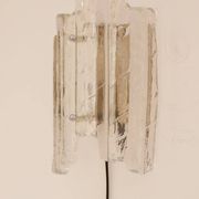 German glass wall sconce from Fischer Leuchten, 1970s