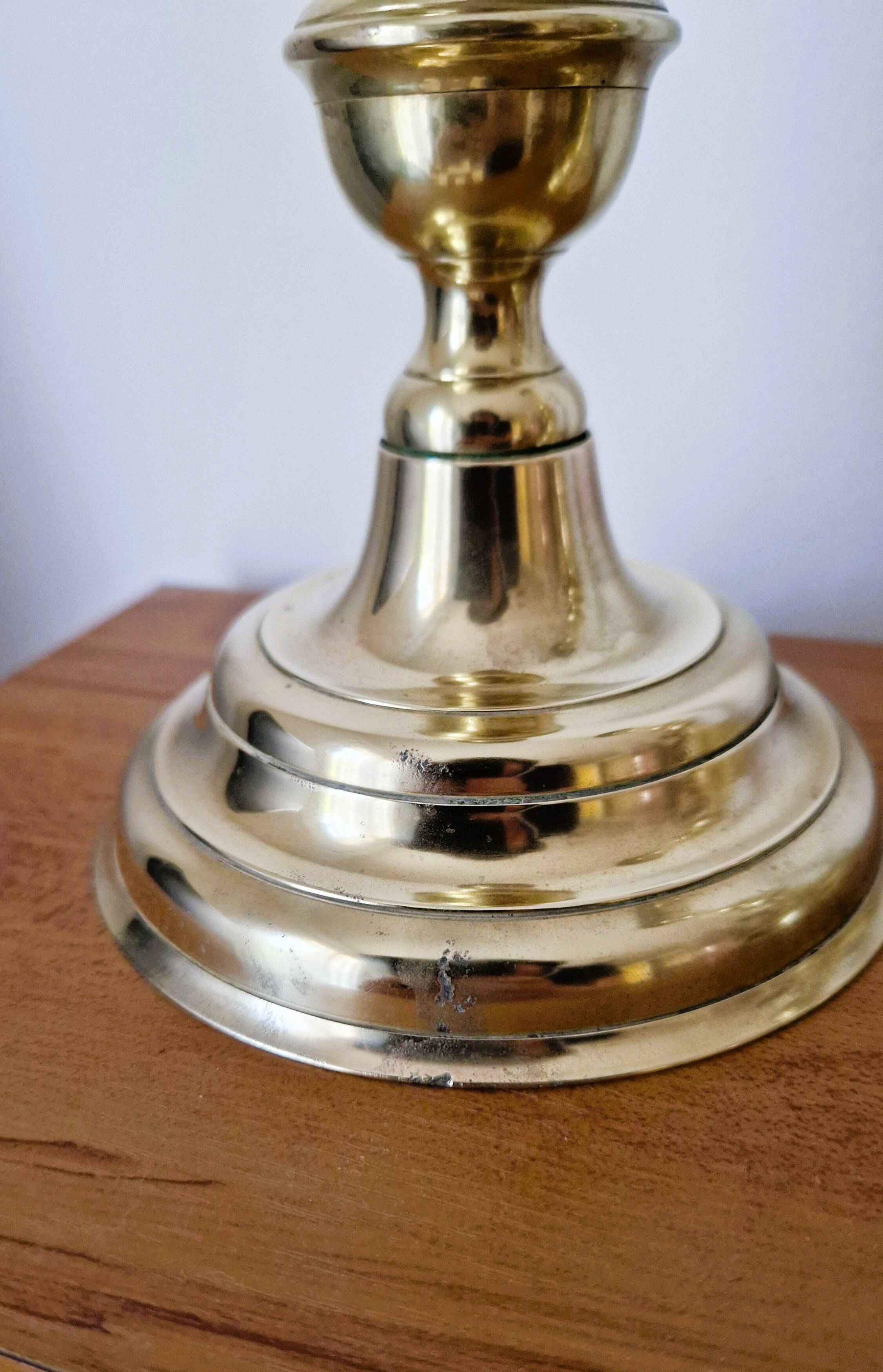 Pair of brass candlesticks