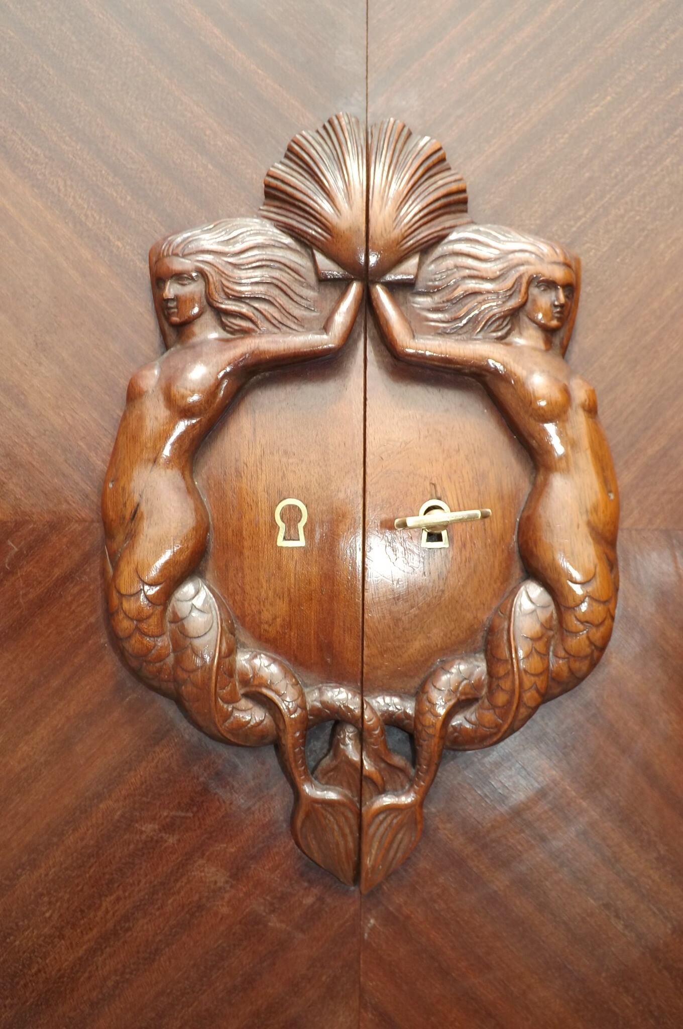 Mahogany wardrobe by Gaston Poisson art deco 1930