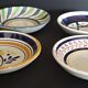 Series of four hollow plates for dolls tea set in earthenware XXth