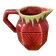 Old ceramic jug pitcher Asian oxblood China Chinese 19th